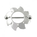 Piercing T&eacute;ton Acier Chirurgical Ornement Fleur
