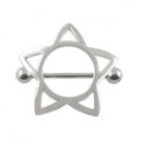 Piercing T&eacute;ton Acier Chirurgical Ornement Etoile
