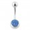 Piercing Nombril Diamants Swarovski Bleus