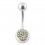 Piercing Nombril Diamants Swarovski