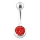 Piercing Nombril Diamants Swarovski Rouges