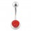 Piercing Nombril Diamants Swarovski Rouges