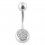 Piercing Nombril Diamants Swarovski Blancs