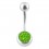 Piercing Nombril Diamants Swarovski Verts Clairs