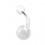 Piercing Nombril Acrylique Transparent Boules