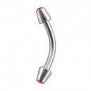 Piercing Arcade Acier Chirurgical C&ocirc;nes Diamants Roses