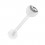 Piercing Langue Bioflex Blanc Diamant Blanc