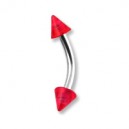 Piercing Arcade Acrylique Rouge Transparent Piques