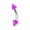 Piercing Arcade Acrylique Violet Transparent Piques