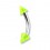 Piercing Arcade Acrylique Vert Transparent Piques