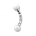 Piercing Arcade Acrylique Blanc Boules