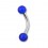 Piercing Arcade Acrylique Bleu Transparent Boules