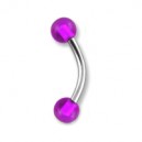 Piercing Arcade Acrylique Violet Transparent Boules