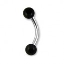 Piercing Arcade Acrylique Noir Boules