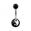 
Nombril Acrylique Noir Yin et Yang