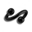 
Helix / Spirale Blackline Titane Anodis&eacute; Noir Boules