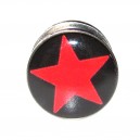 Plug Oreille / Lobe Acier Chirurgical 316L Etoile Rouge