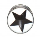 Plug Oreille / Lobe Acier Chirurgical 316L Etoile Noire