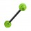 Piercing Langue Acrylique Vert Transparent Marbré