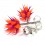 Boucles d'Oreilles Silicone Piques Orange / Violet