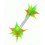 Piercing Téton Silicone Vert / Jaune / Orange