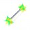 Piercing Téton Silicone Vert / Jaune / Orange
