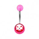 
Nombril Acrylique Transparent Rose The Punisher