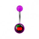 
Nombril Acrylique Transparent Violet Cerises