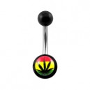 
Nombril Acrylique Noir Cannabis