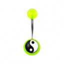 
Nombril Acrylique Transparent Vert Yin et Yang