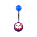 
Nombril Acrylique Transparent Bleu Fonc&eacute; The Punisher