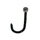 Piercing Nez Bioflex Noir et Diamant Violet