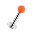 
Labret / Tragus Acrylique Orange Transparent Boule