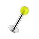
Labret / Tragus Acrylique Jaune Transparent Boule
