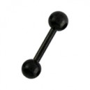 
T&eacute;ton / Barbell Blackline Titane Anodis&eacute; Noir Deux Boules