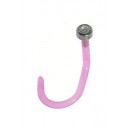 Piercing Nez Bioflex Rose et Diamant Blanc