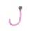 Piercing Nez Bioflex Rose et Diament Blanc