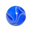 
Boule Acrylique Bleue Fonc&eacute; UV Marbr&eacute;e
