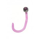 Piercing Nez Bioflex Rose et Diamant Rose