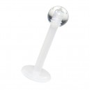 
L&egrave;vre / Tragus Stud Bioflex Blanc Transparent