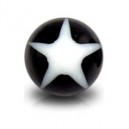 
Boule Acrylique UV Etoile Blanche / Noir