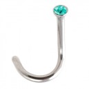Piercing Nez Acier Chirurgical Diamant Turquoise