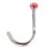 Piercing Nez Acier Chirurgical Diamant Rouge
