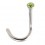 Piercing Nez Acier Chirurgical Diamant Vert Clair