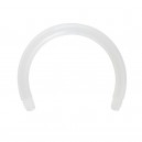 Barre Piercing Circulaire Fer &agrave; Cheval Bioflex / Bioplast Blanche
